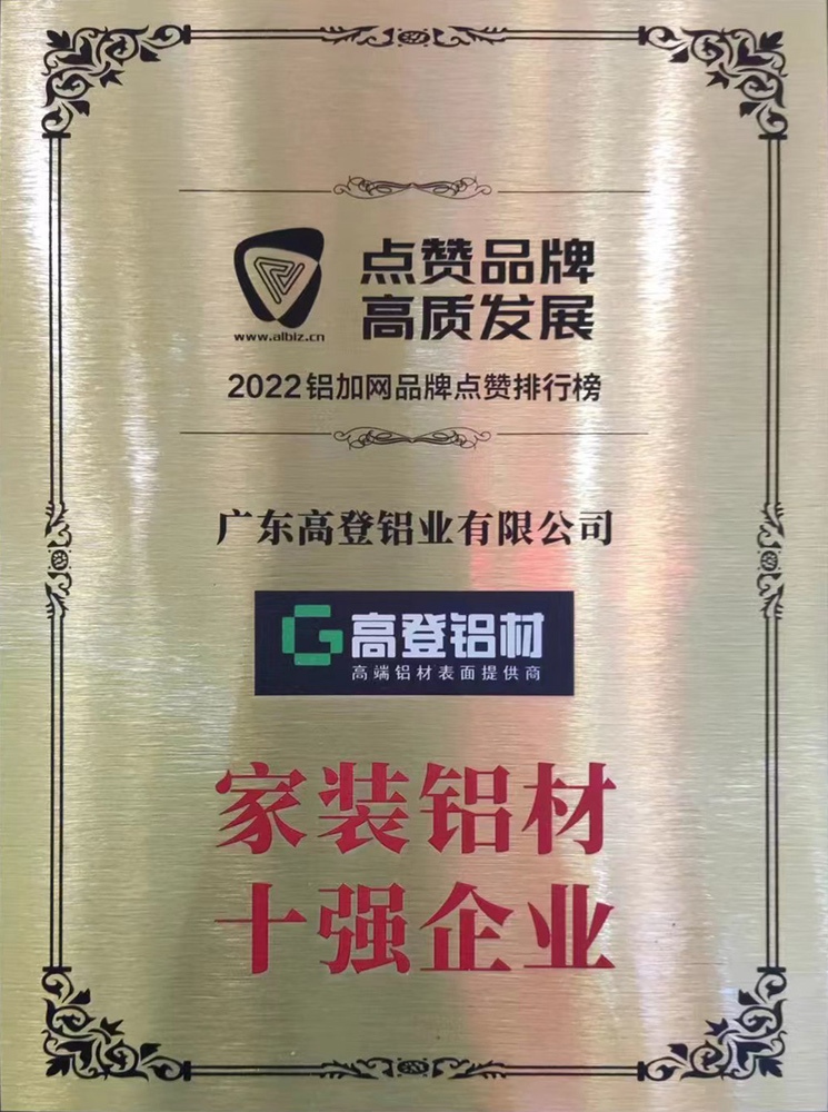 家裝型材十強企業