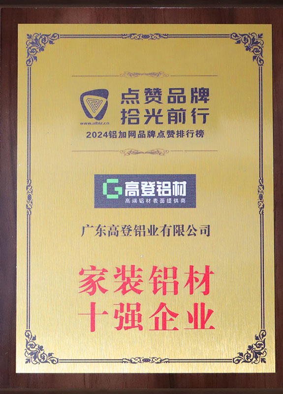 2024年家裝鋁材十強(qiáng)企業(yè)